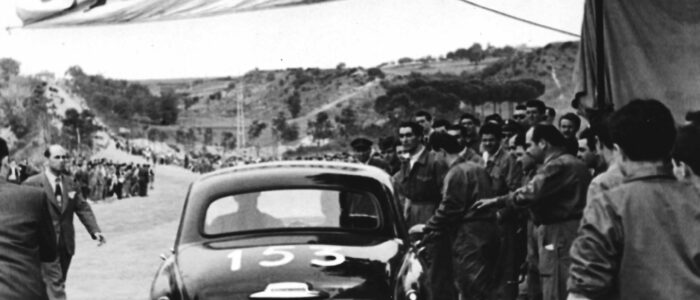 1951 - Assistenza alla Mille Miglia (Roma, via Cassia)