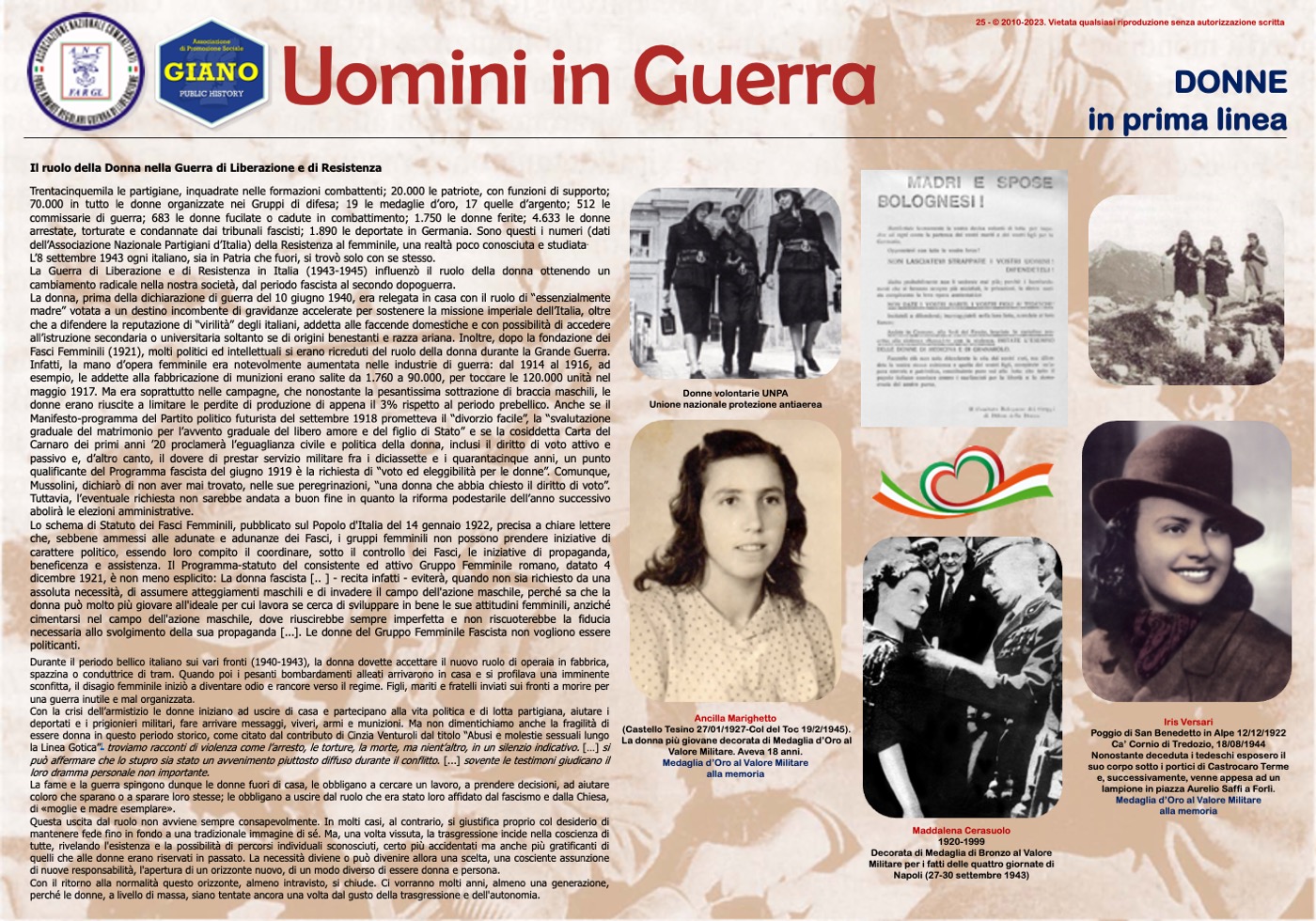 25 Donne decorate di MOVM