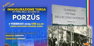 Giardino vittime dell’eccidio di Porzûs | Inaugurazione targa