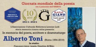 GIORNATA MONDIALE DELLA POESIA | In memoria di Alberto Toni (Roma 1954-2019)