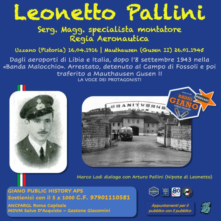 LEONETTO PALLINI Serg. Magg. specialista montatore  R.A. | Marco Lodi dialoga con il nipote Arturo Pallini