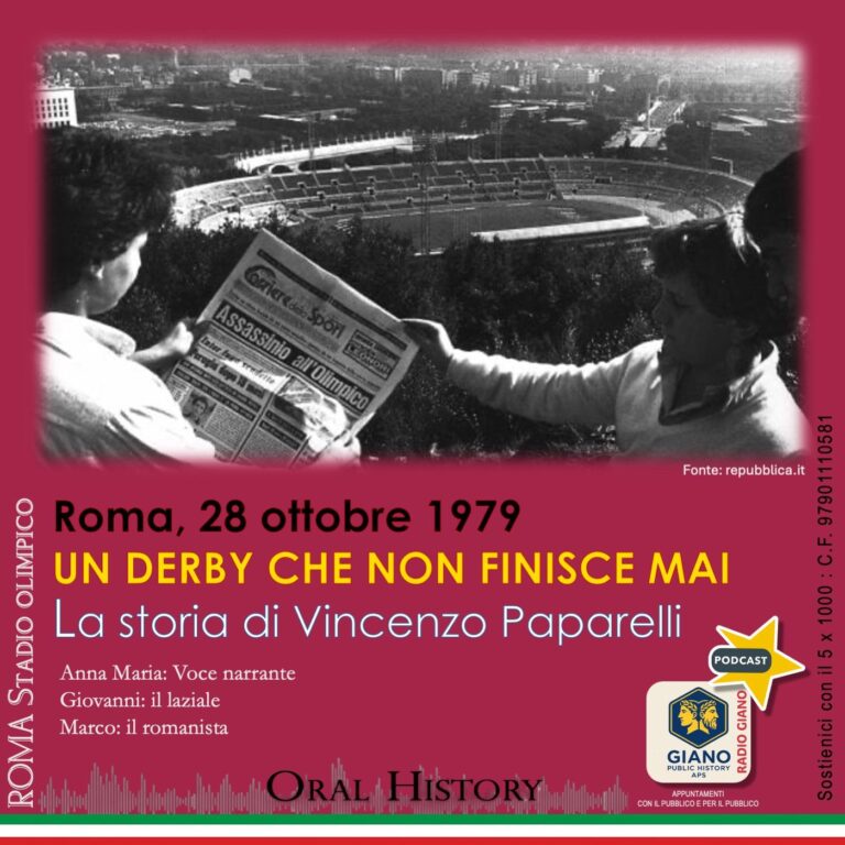 UN DERBY CHE NON FINISCE MAI. La storia di Vincenzo Paparelli