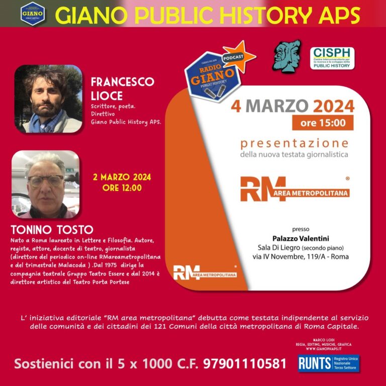 MAREAMETROPOLITANA | Francesco LIOCE dialoga con Tonino TOSTO