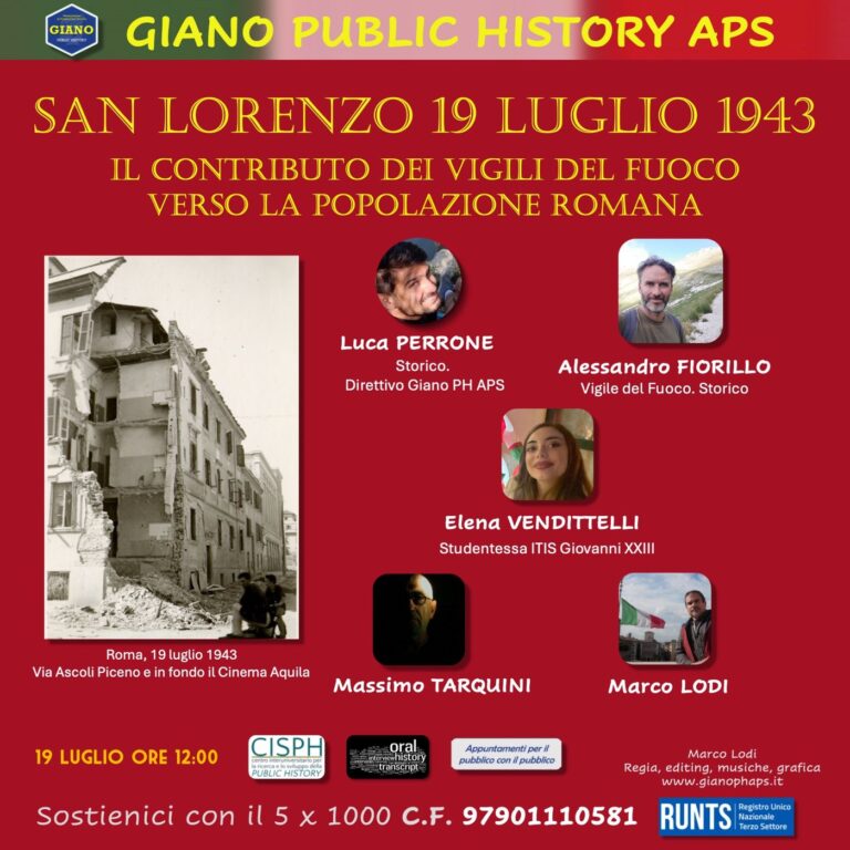 ROMA BOMBARDATA 19 luglio 1943. Il contributo dei Vigili del Fuoco | Luca PERRONE dialoga con Alessandro FIORILLO